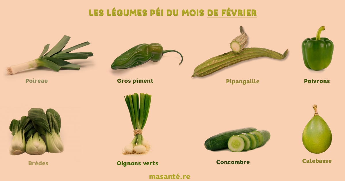 légumes du mois février à La Réunion